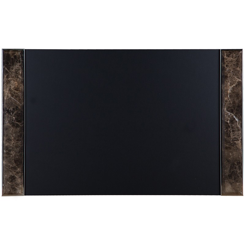 Набор настольный подарочный Delucci, 9 предметов, испанский мрамор с серебр. отделкой, часы в компл.