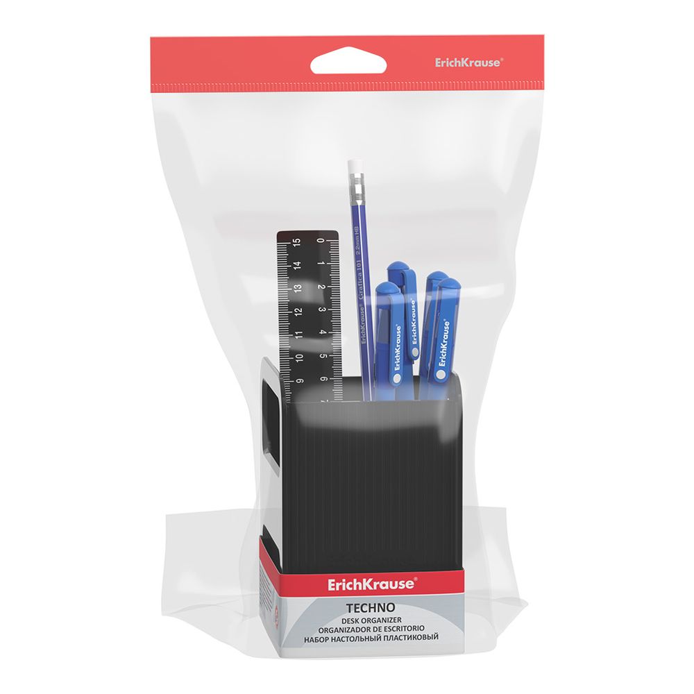 Набор настольный пластиковый ErichKrause Techno, Classic, черный