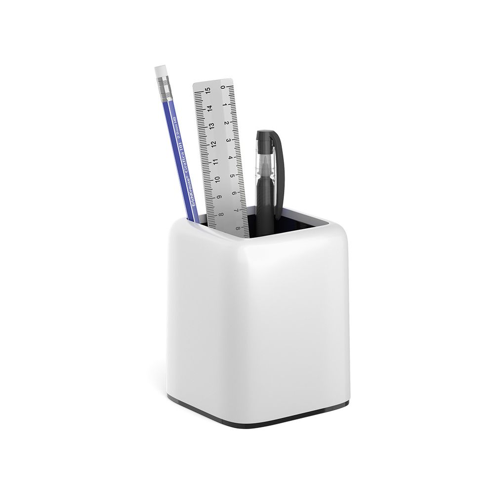 Набор настольный пластиковый ErichKrause Forte, Classic, белый с черной вставкой