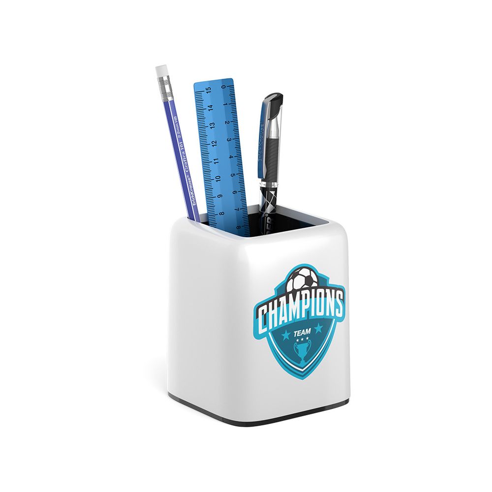 Набор настольный пластиковый ErichKrause Forte, Champions, белый с черной вставкой