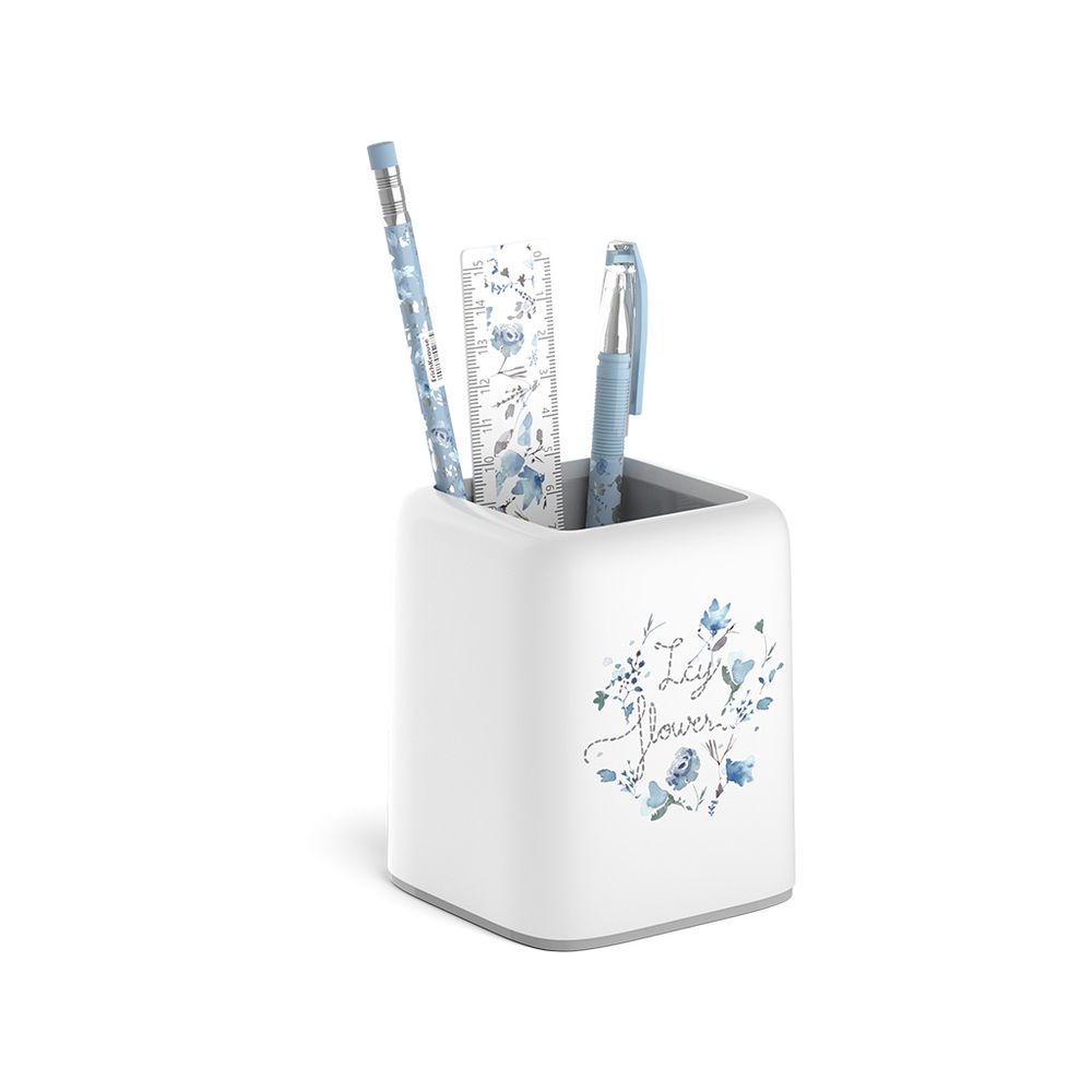 Набор настольный пластиковый ErichKrause Forte, Frozen Beauty, белый с серой вставкой