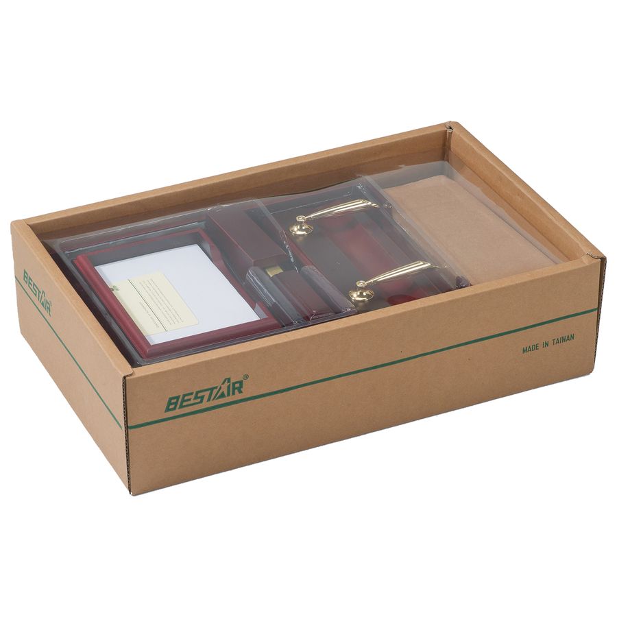 Набор подарочный настольный BESTAR "Apollon" из дерева, 6 предметов, цвет "красное дерево"