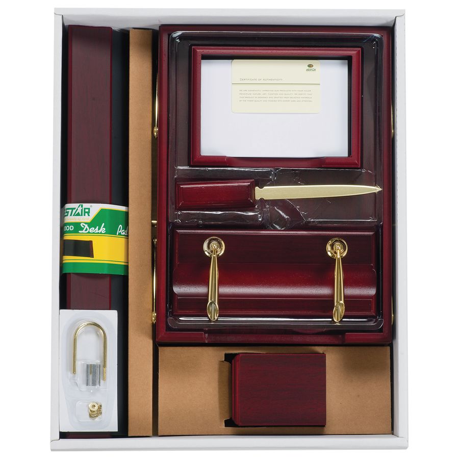 Набор подарочный настольный BESTAR "Ares" из дерева, 7 предметов, цвет "красное дерево"