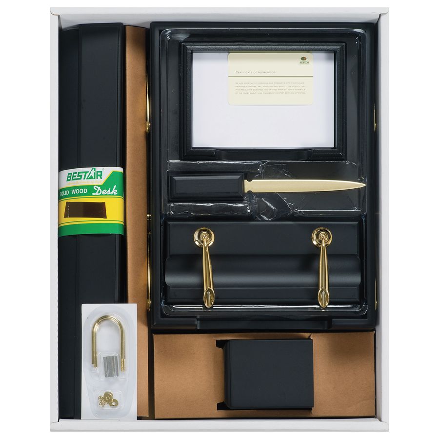 Набор подарочный настольный BESTAR "Ares" из дерева, 7 предметов, цвет "черное дерево"