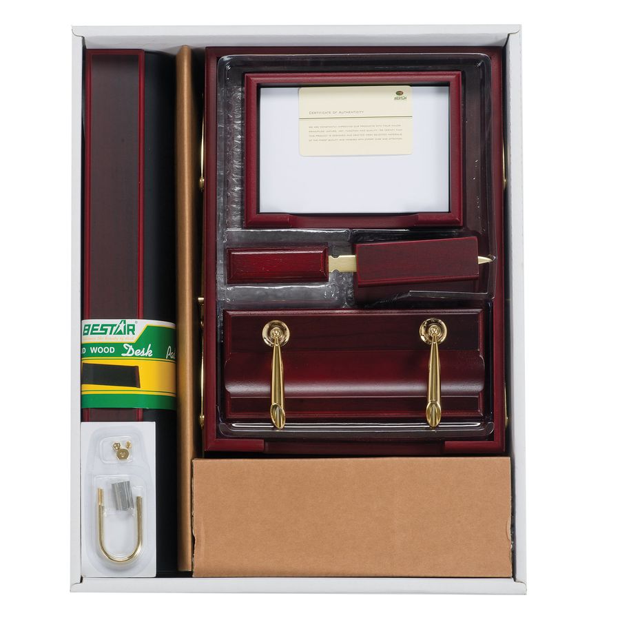 Набор подарочный настольный BESTAR "Artemis" из дерева, 10 предметов, цвет "красное дерево"