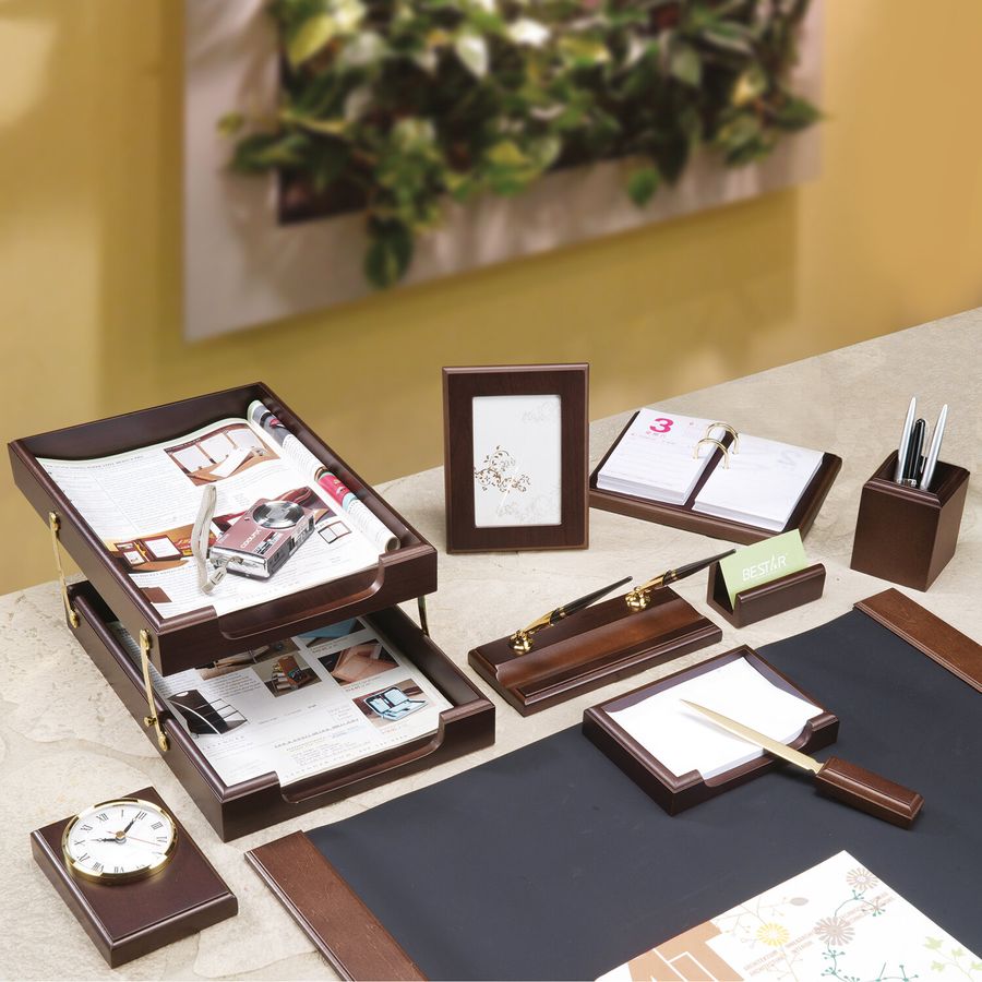 Набор подарочный настольный BESTAR "Artemis" из дерева, 10 предметов, цвет "орех"