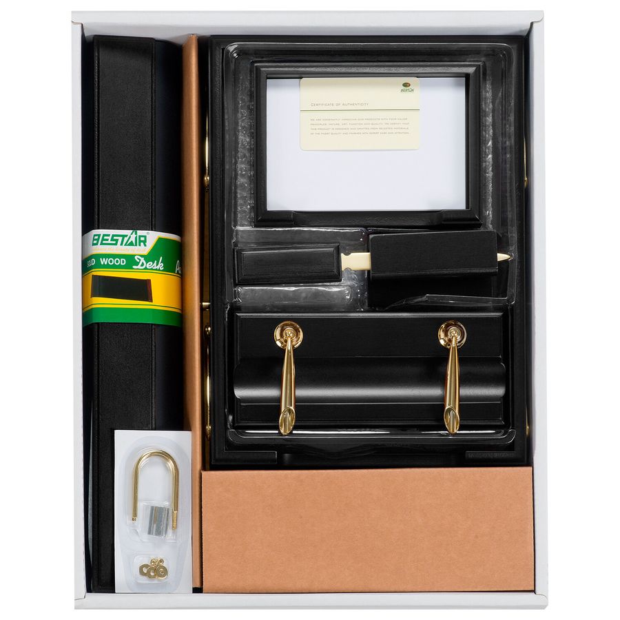 Набор подарочный настольный BESTAR "Artemis" из дерева, 10 предметов, цвет "черное дерево"