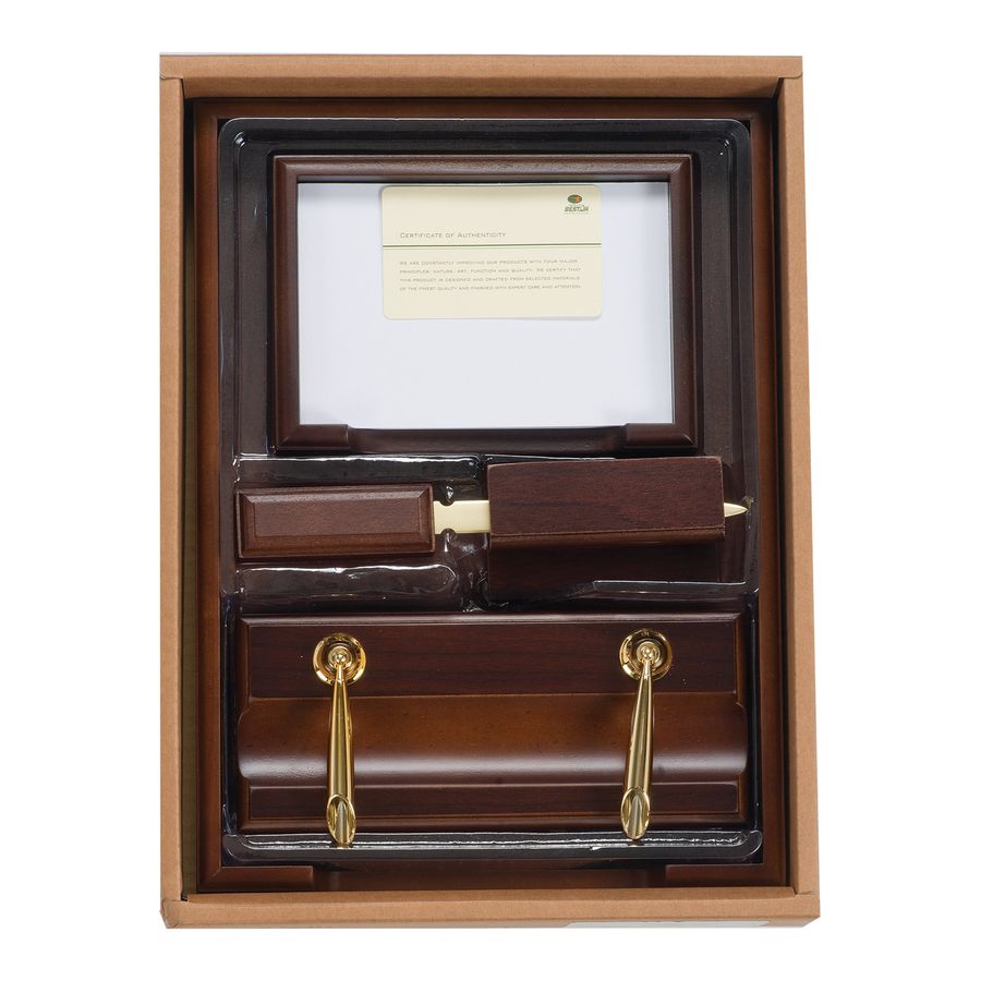 Набор подарочный настольный BESTAR "Neptun" из дерева, 5 предметов, цвет "орех"