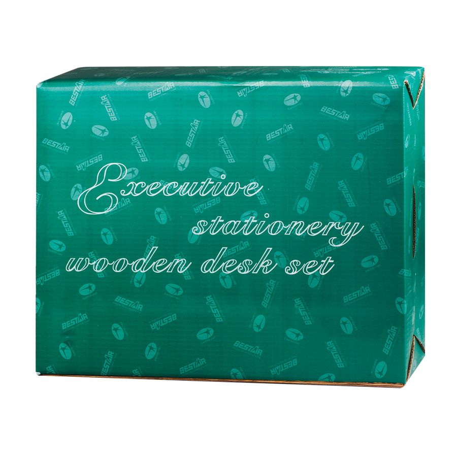 Набор подарочный настольный BESTAR "Platon" из дерева, 11 предметов, цвет "орех"