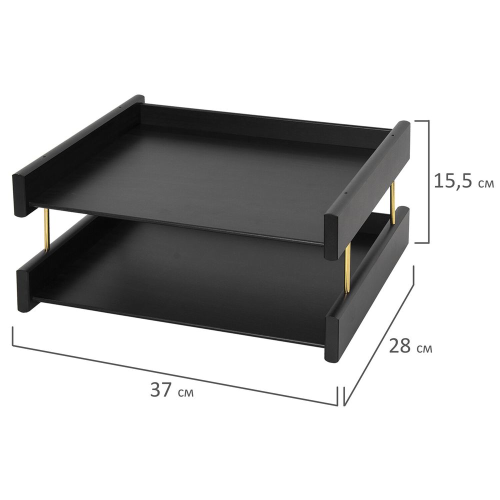 Набор подарочный настольный BESTAR "Platon" из дерева, 11 предметов, цвет "черное дерево"