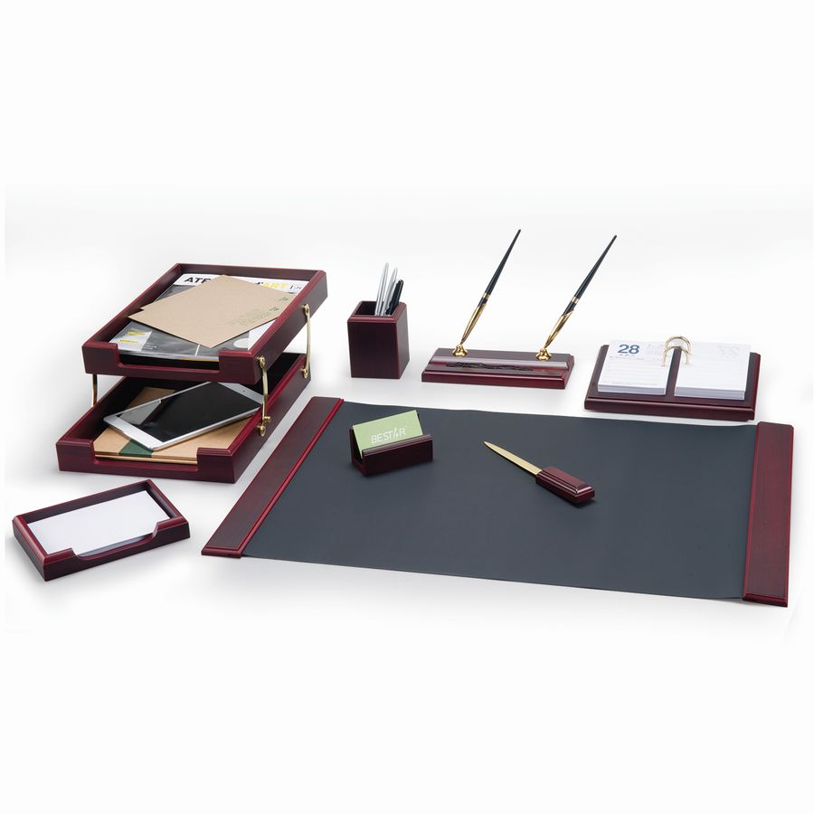Набор подарочный настольный BESTAR "Titan" из дерева, 8 предметов, цвет "красное дерево"