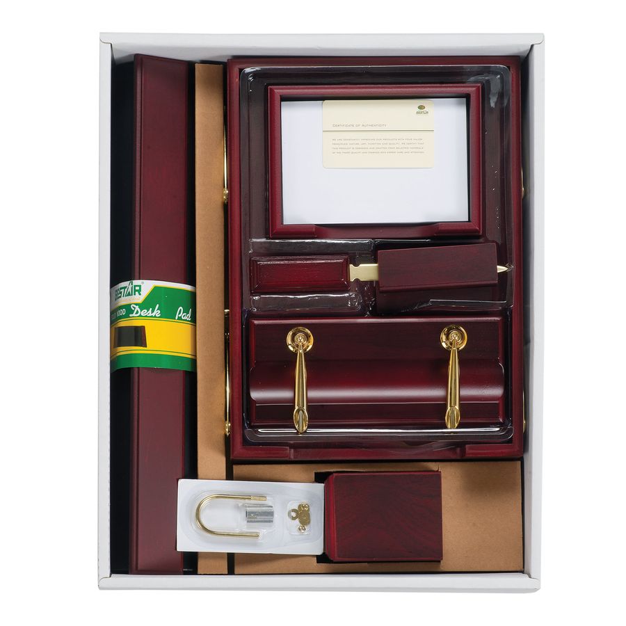 Набор подарочный настольный BESTAR "Titan" из дерева, 8 предметов, цвет "красное дерево"