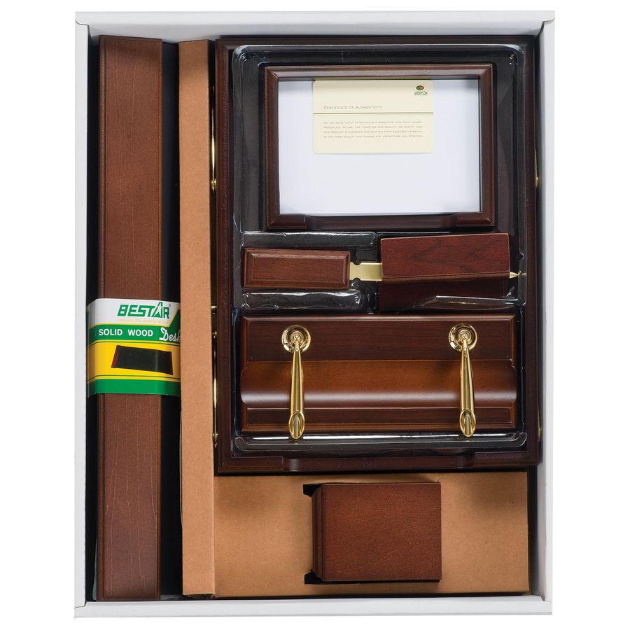 Набор подарочный настольный BESTAR "Titan" из дерева, 8 предметов, цвет "орех"