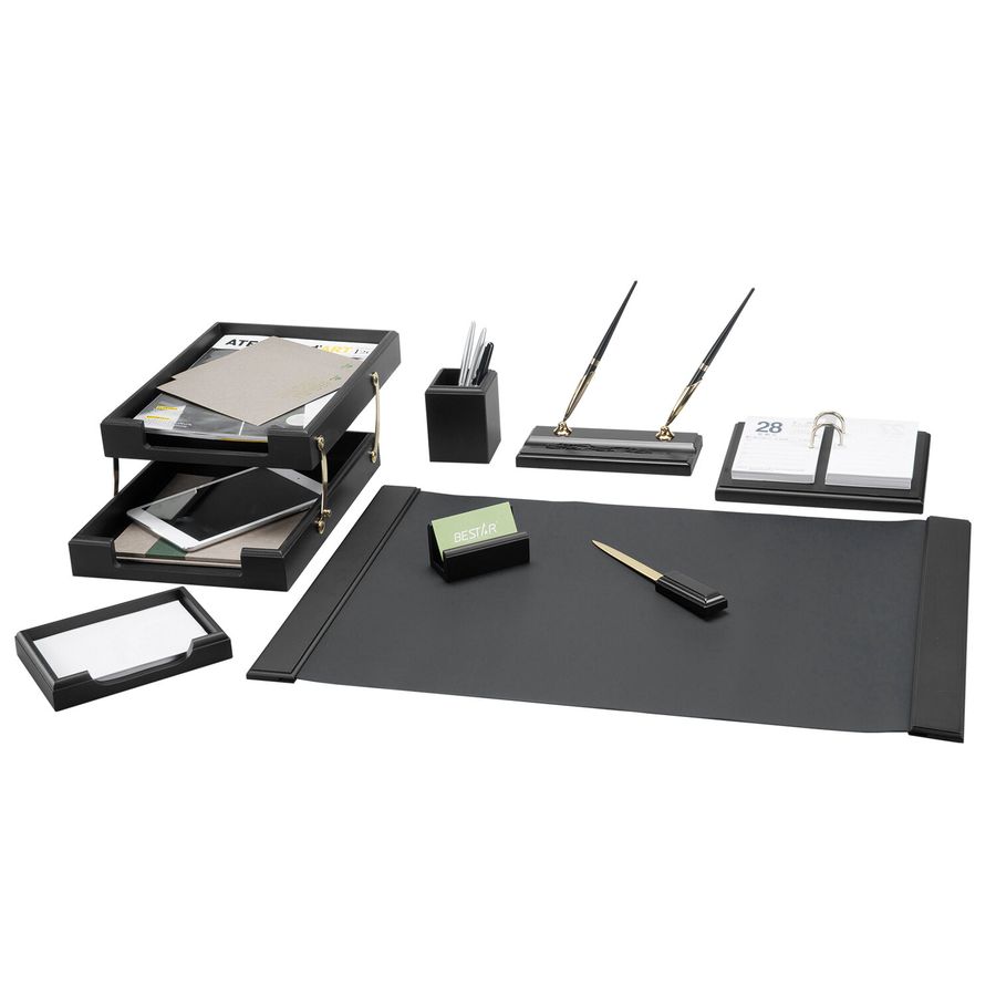 Набор подарочный настольный BESTAR "Titan" из дерева, 8 предметов, цвет "черное дерево"