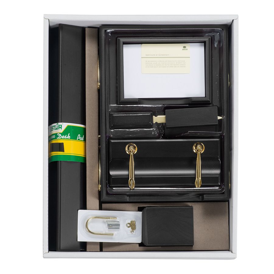 Набор подарочный настольный BESTAR "Titan" из дерева, 8 предметов, цвет "черное дерево"