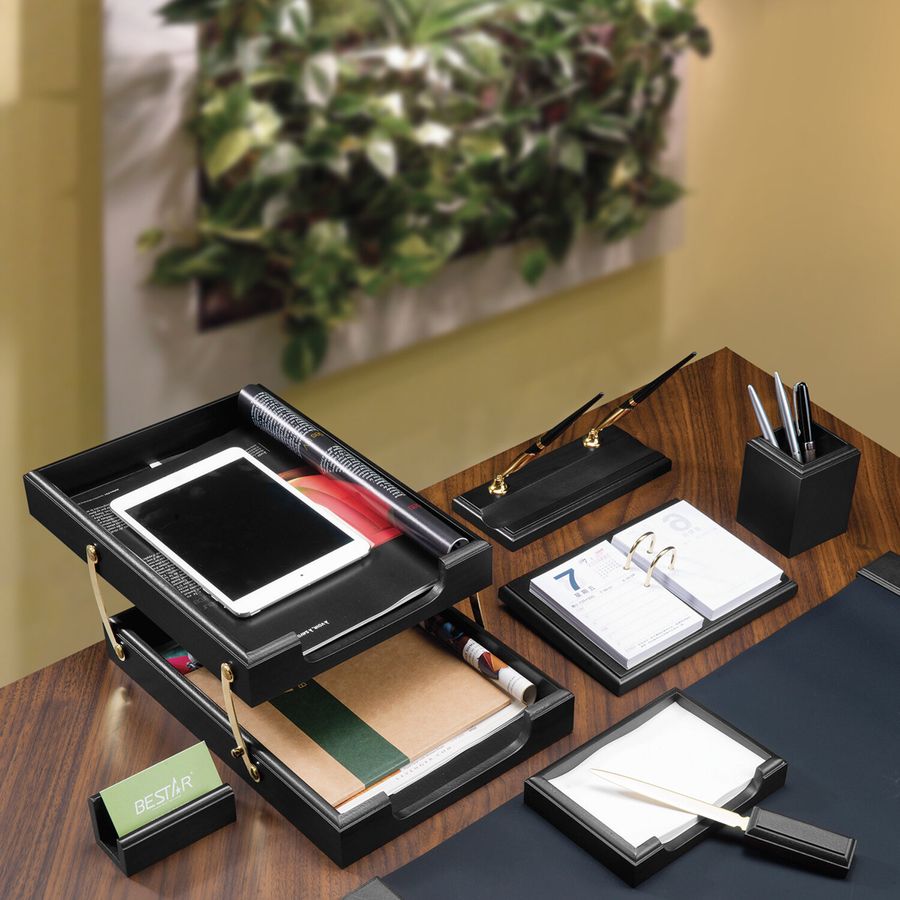 Набор подарочный настольный BESTAR "Titan" из дерева, 8 предметов, цвет "черное дерево"