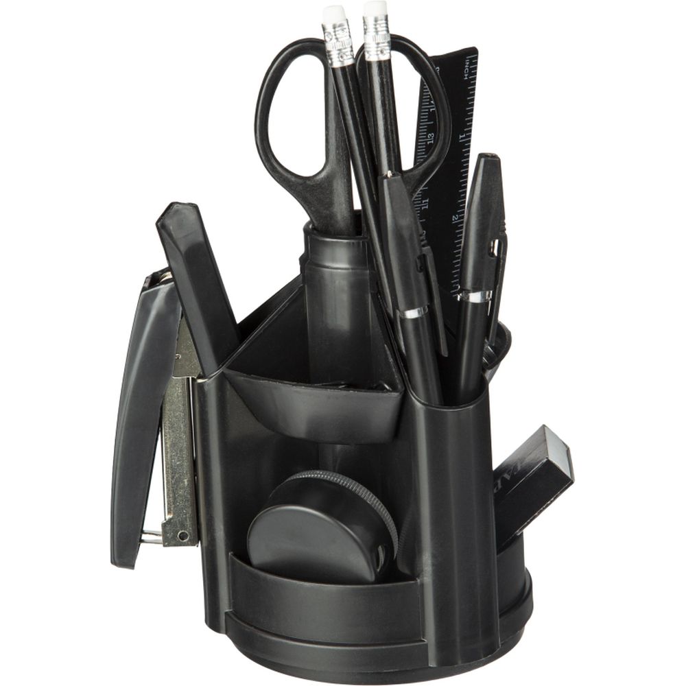 Набор настольный 12 предметов ATTACHE JC803 вращающийся, черный