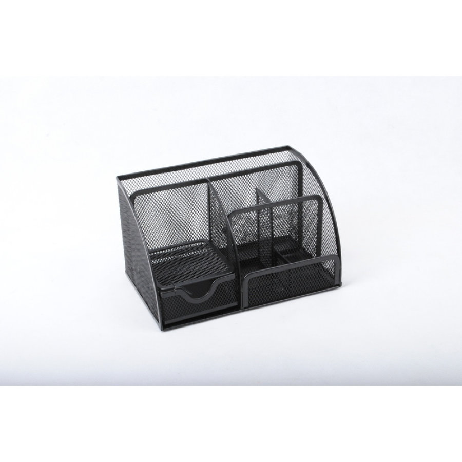 Подставка-органайзер для канцелярских принадлежностей Attache 7 отделений черная 12.5x14x22 см