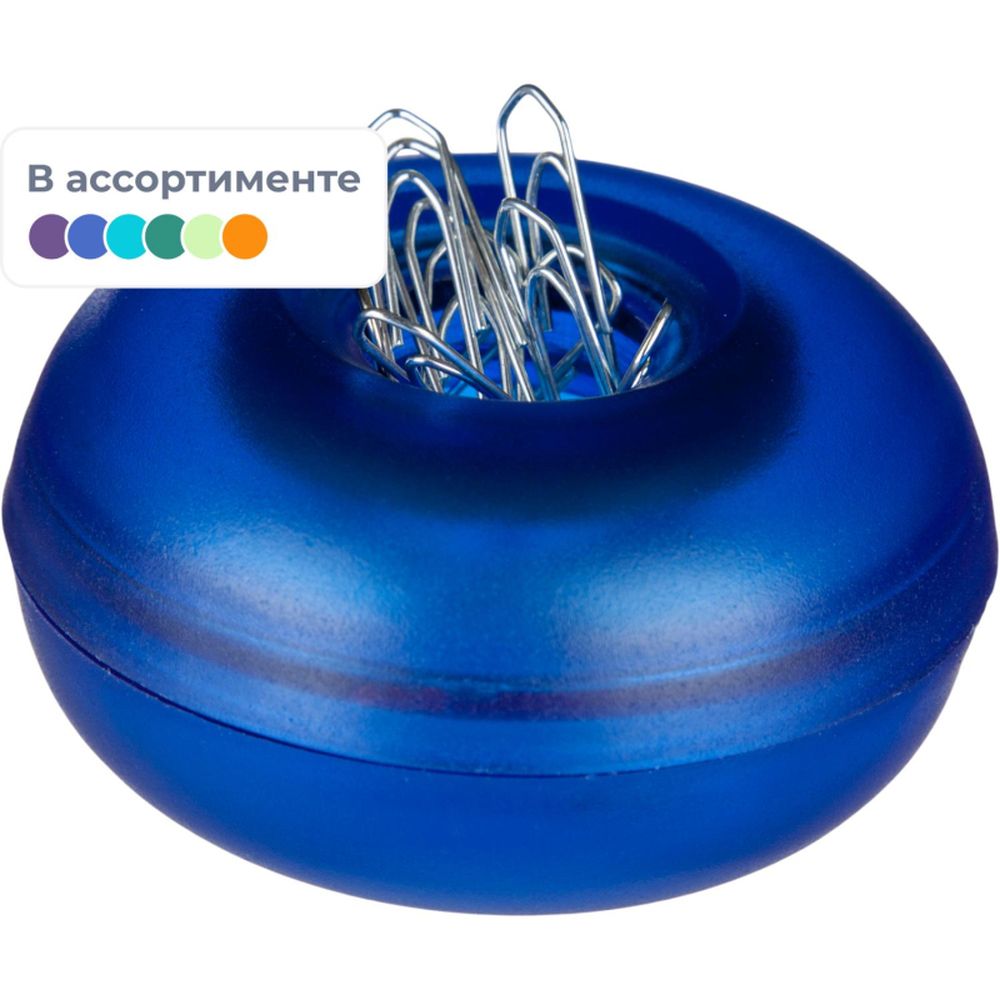 Скрепочница Магнитная открытая круглая 200104 цвет ассорти
