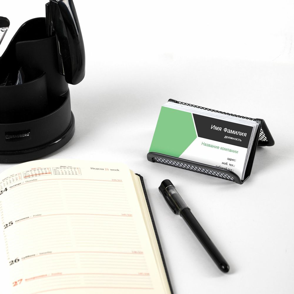 Подставка для визиток настольная BRAUBERG