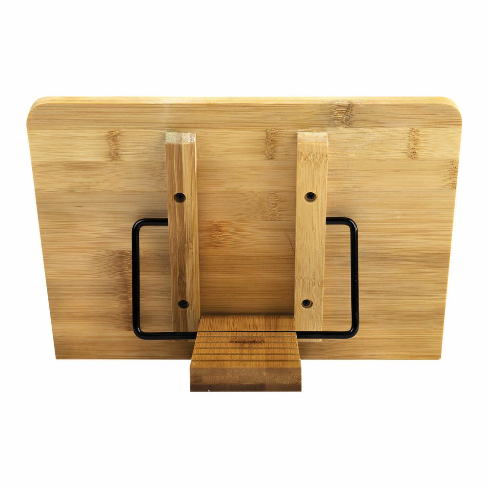 Подставка для книг и планшетов бамбуковая BRAUBERG, 28х20 см, регулируемый наклон