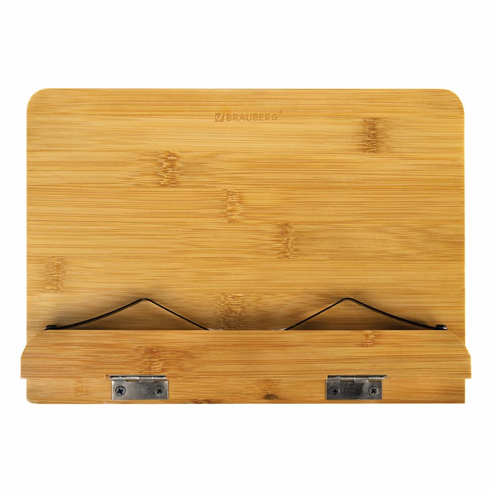 Подставка для книг и планшетов бамбуковая BRAUBERG, 28х20 см, регулируемый наклон