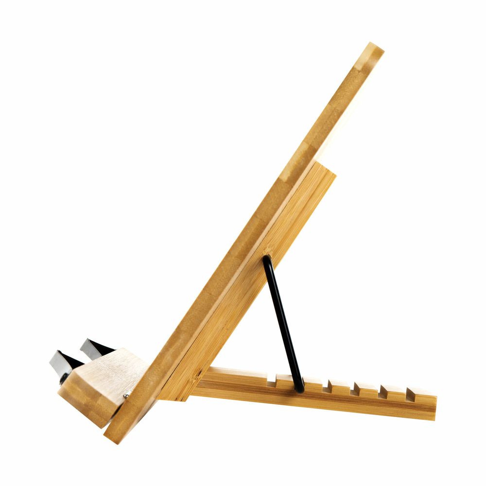 Подставка для книг и планшетов большая бамбуковая BRAUBERG, 34х24 см, регулируемый наклон