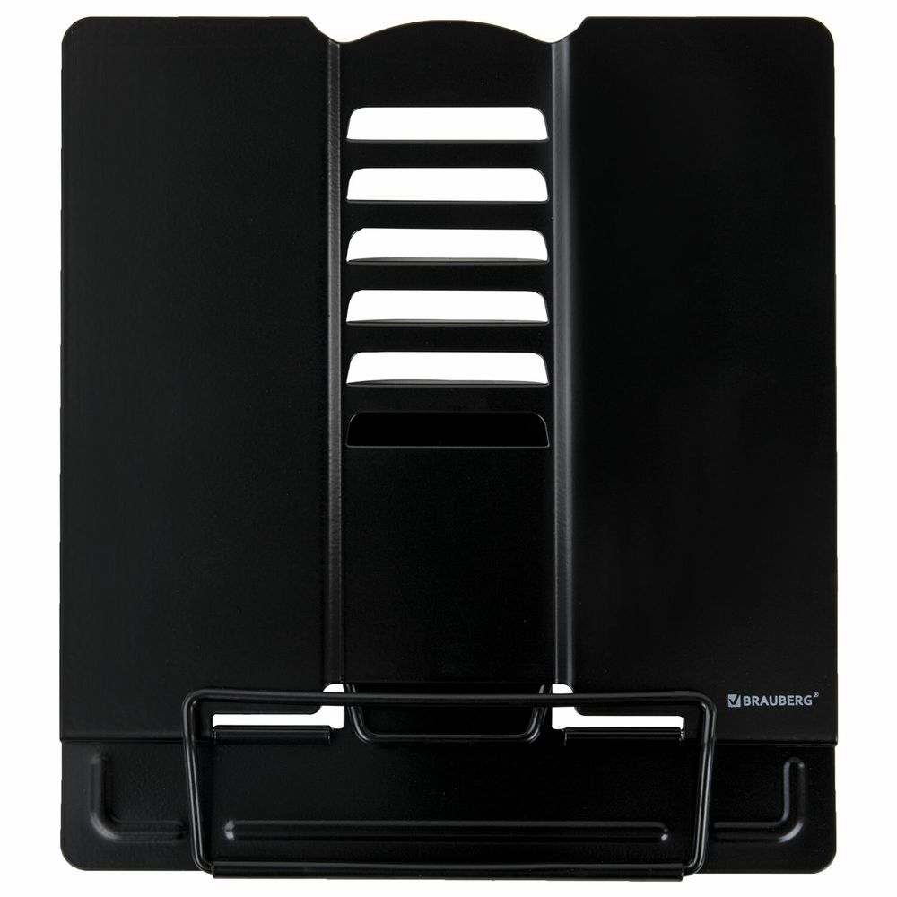 Подставка для книг и учебников BRAUBERG, Black, регулируемый наклон, металл