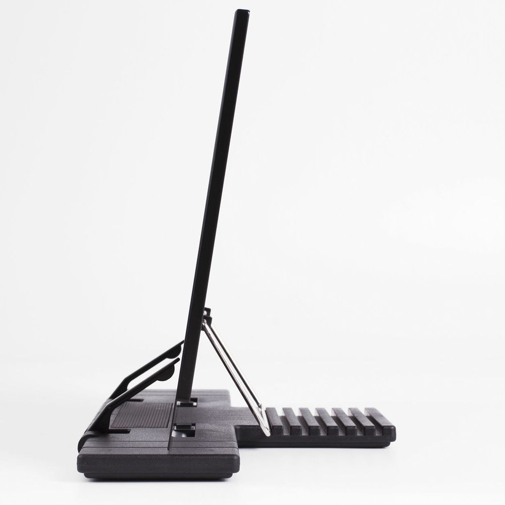 Подставка для книг и учебников BRAUBERG, регулируемый наклон, металл/пластик, черная