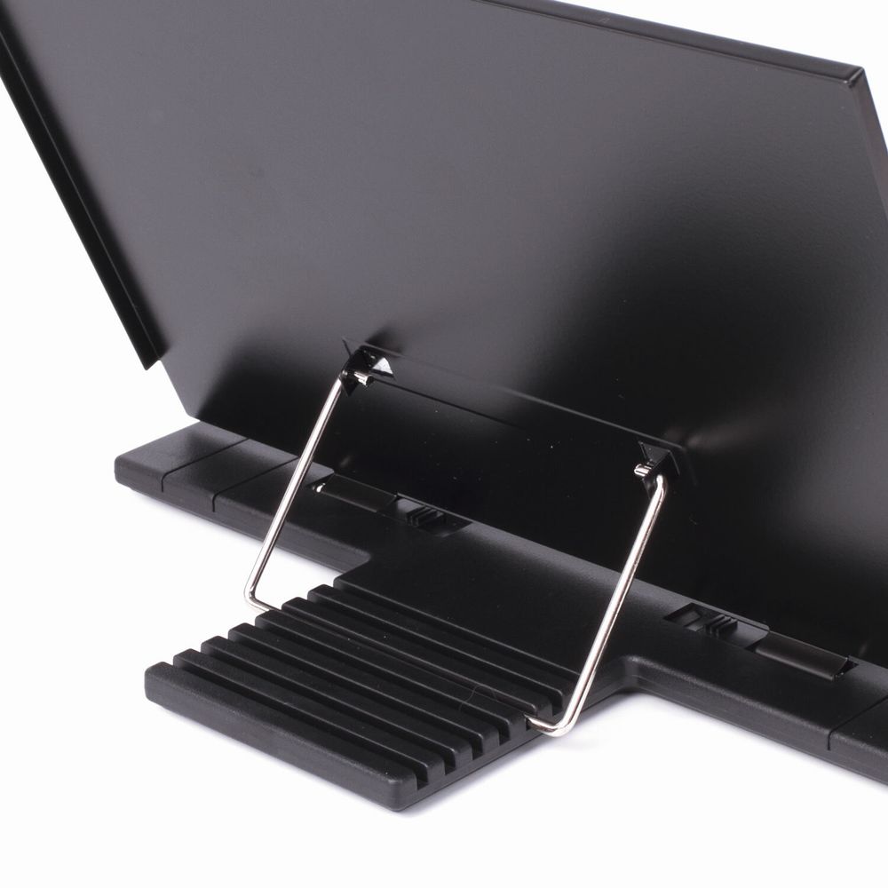 Подставка для книг и учебников BRAUBERG, регулируемый наклон, металл/пластик, черная