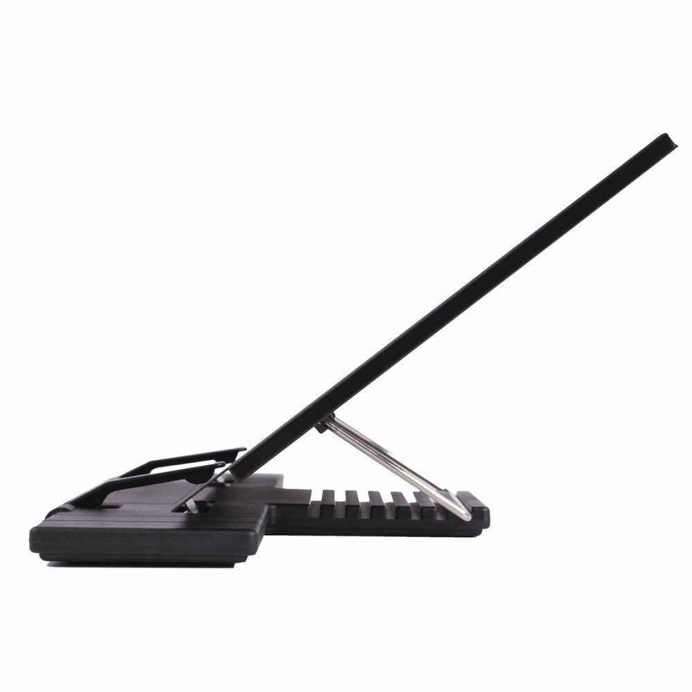 Подставка для книг и учебников BRAUBERG, регулируемый наклон, металл/пластик, черная