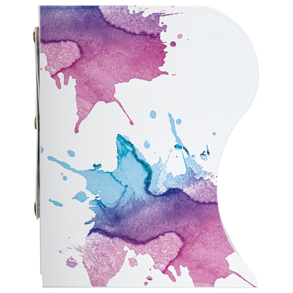 Подставка-держатель для книг и учебников BRAUBERG, раздвижная, металлическая, белая с печатью