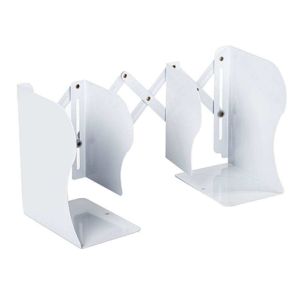 Подставка-держатель для книг и учебников BRAUBERG, раздвижная, металлическая, белая