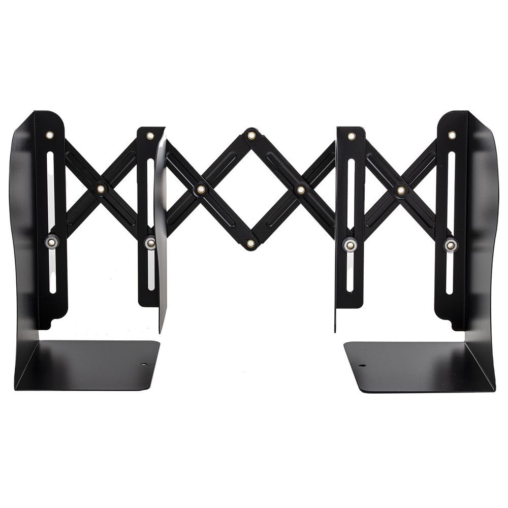 Подставка-держатель для книг и учебников BRAUBERG, раздвижная, металлическая, черная