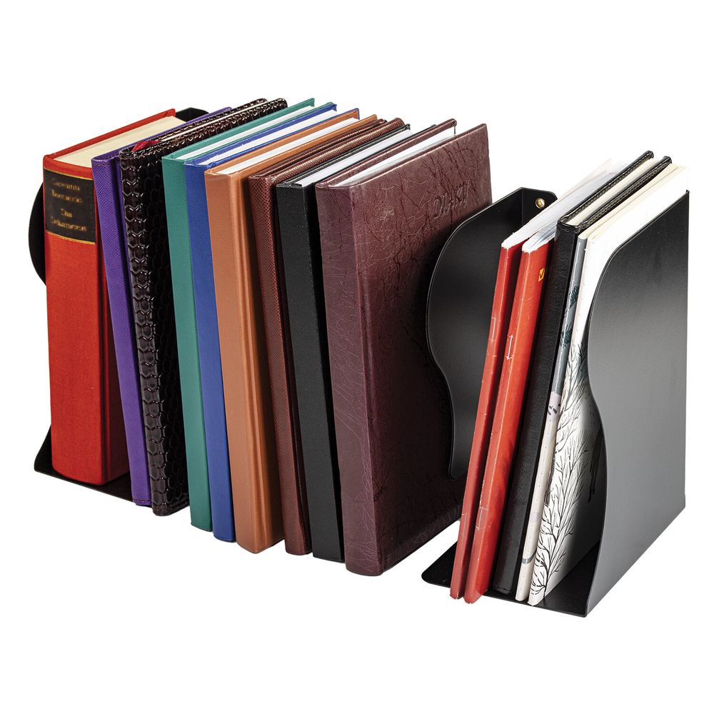 Подставка-держатель для книг и учебников BRAUBERG, раздвижная, металлическая, черная