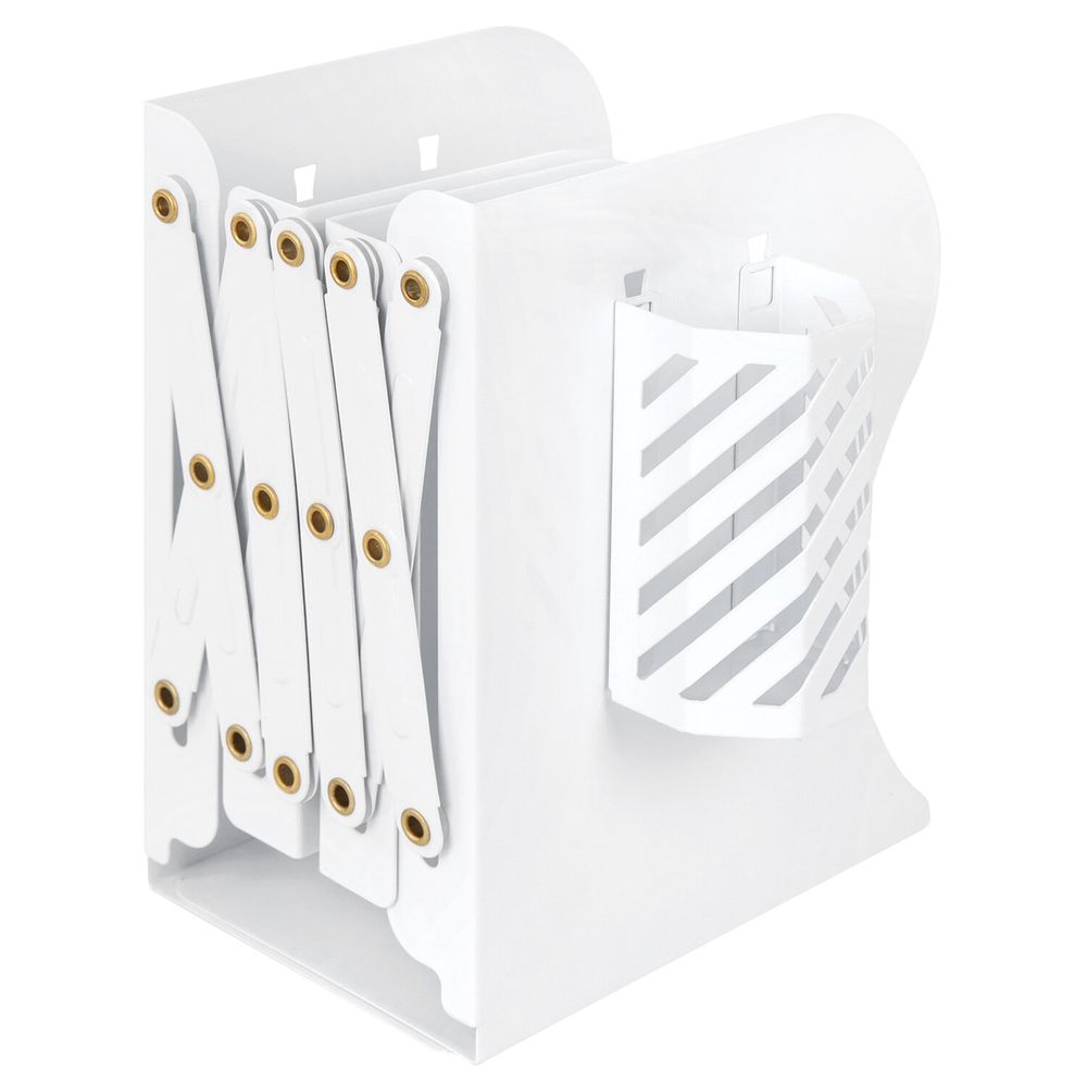 Подставка-держатель для книг и учебников BRAUBERG, с органайзером, раздвижная, металлическая