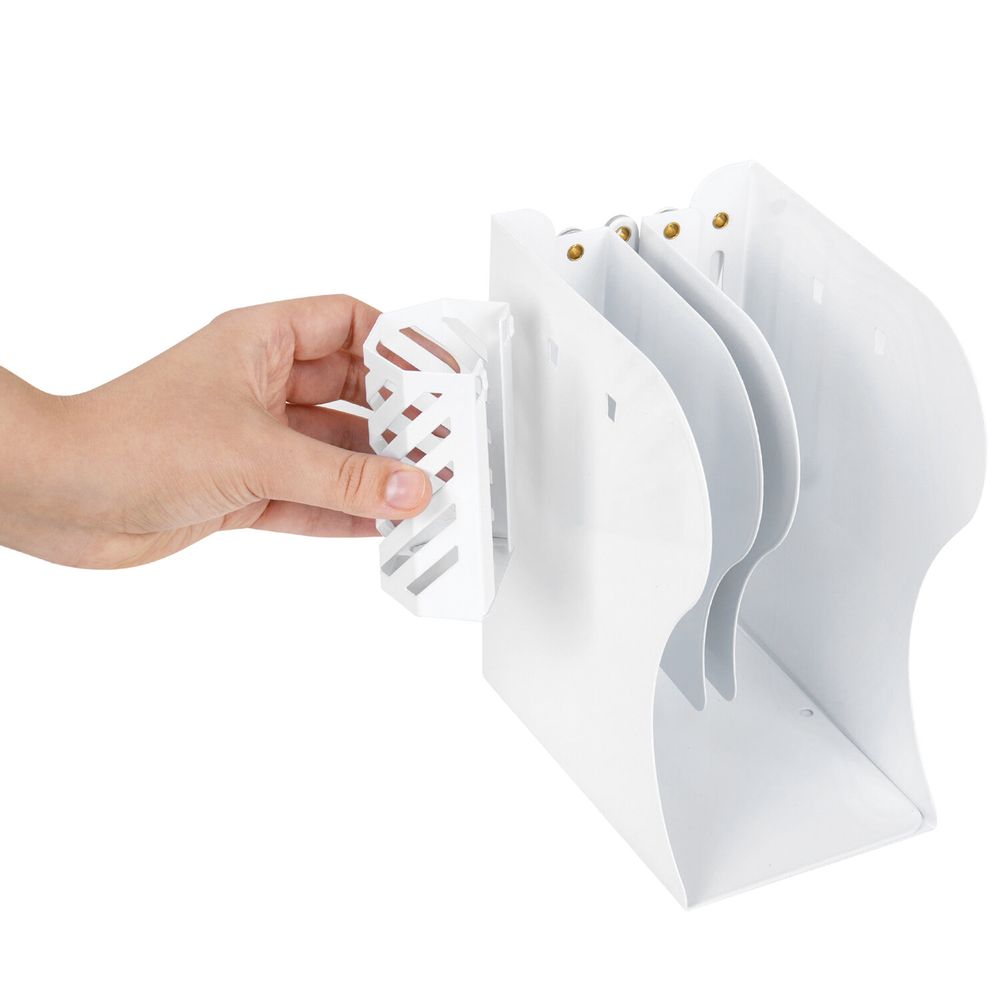 Подставка-держатель для книг и учебников BRAUBERG, с органайзером, раздвижная, металлическая