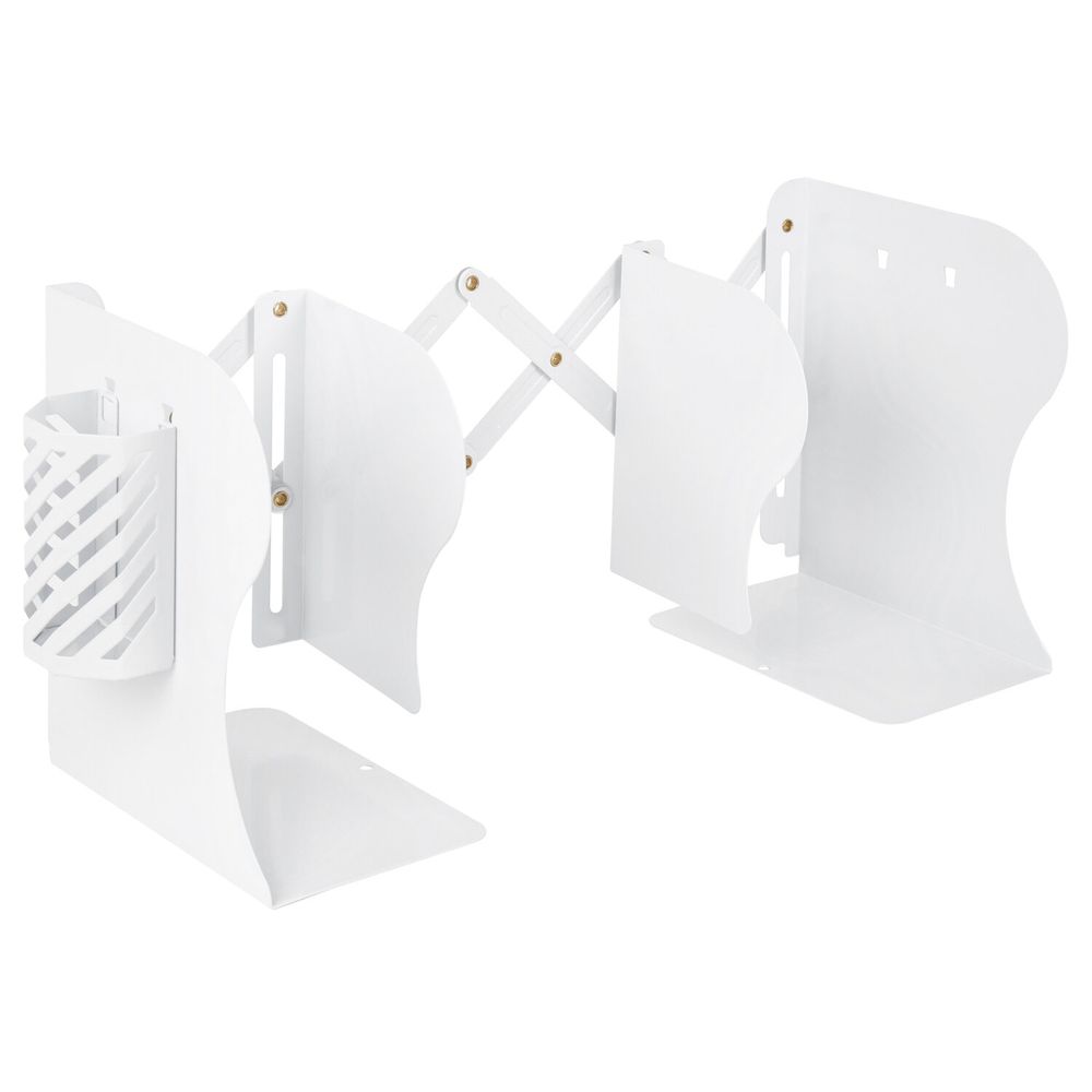 Подставка-держатель для книг и учебников BRAUBERG, с органайзером, раздвижная, металлическая