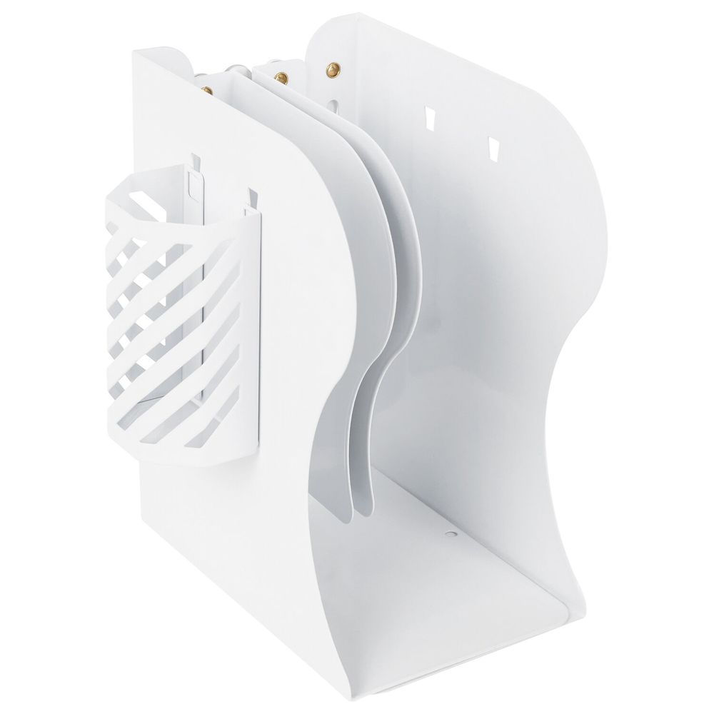 Подставка-держатель для книг и учебников BRAUBERG, с органайзером, раздвижная, металлическая