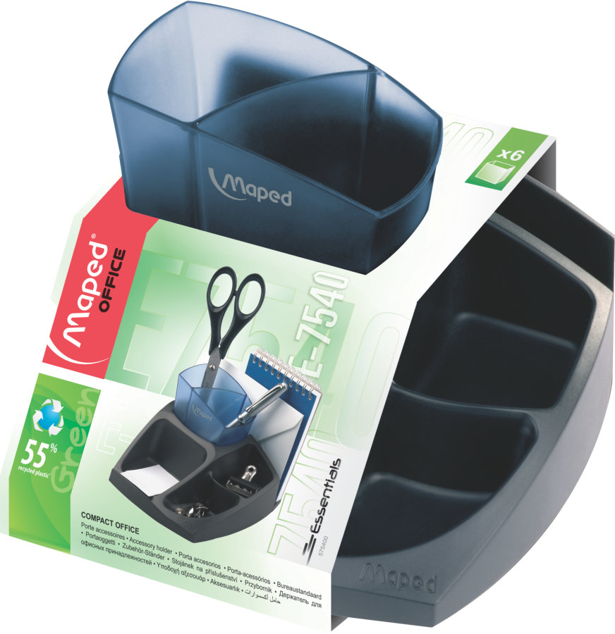 Подставка для мелочей MAPED EVOLYS Compact Office, синий/черный