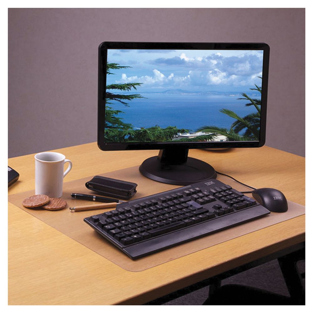 Коврик-подкладка настольный для письма, 38х59 см, STAFF, прозрачный