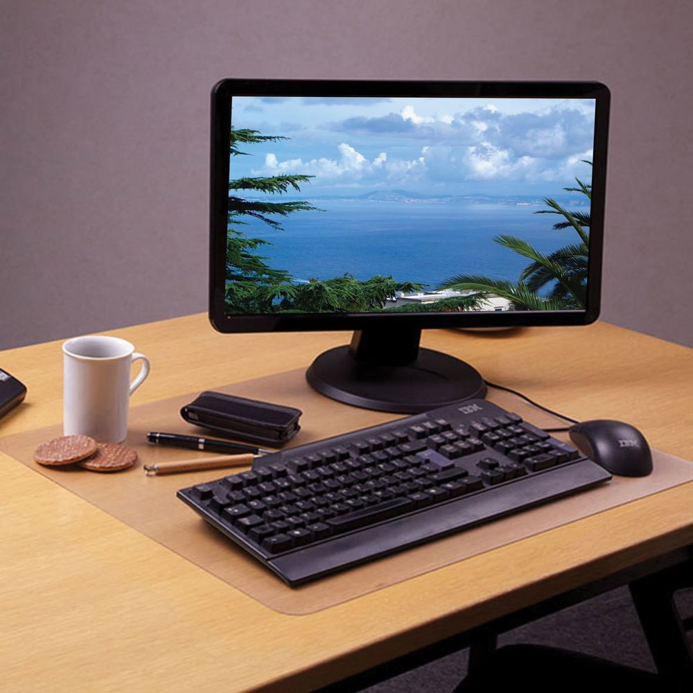 Коврик-подкладка настольный для письма, 48х65 см, STAFF, прозрачный