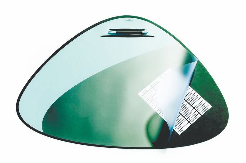 Подкладка для письма Durable Vegas, треугольная форма, с прозрачным листом, 690*510 мм, черный
