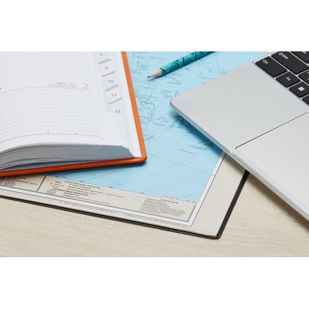 Коврик на стол «Карта мира» (380х590мм, цветной, ПВХ)