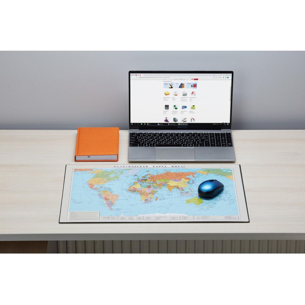 Коврик на стол «Карта мира» (380х590мм, цветной, ПВХ)
