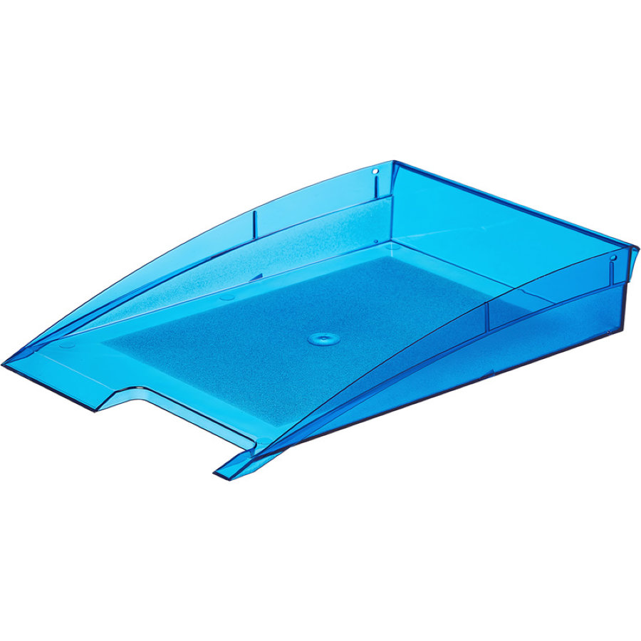 Лоток для бумаг Attache City прозр. Синий 