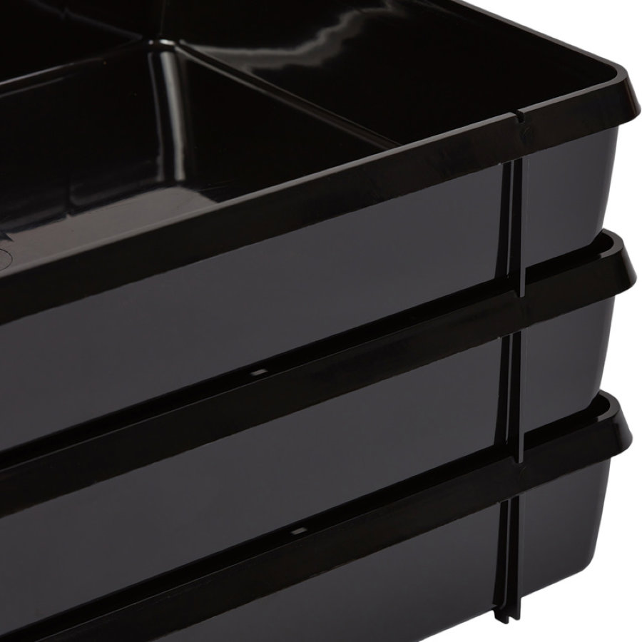 Лоток для бумаг горизонтальный Attache Loft HDF черный 
