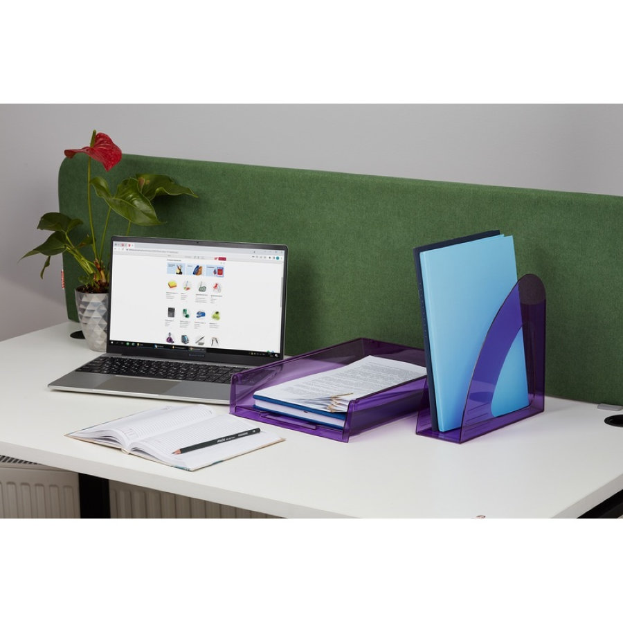 Вертикальный накопитель 90 мм Attache Bright Colours прозрачный фиолетовый
