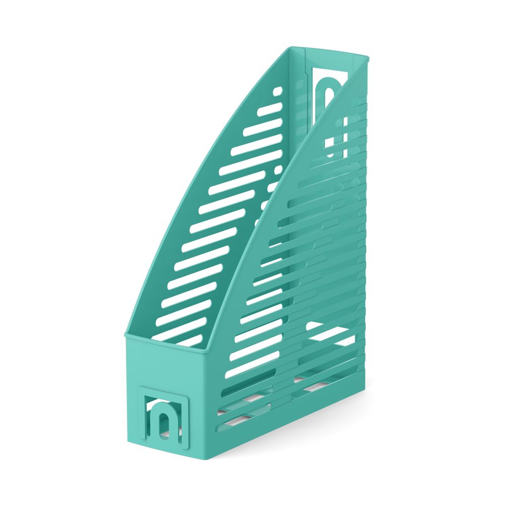 Подставка для бумаг вертикальная пластиковая ErichKrause Base, Pastel Mint, 85мм, мятная