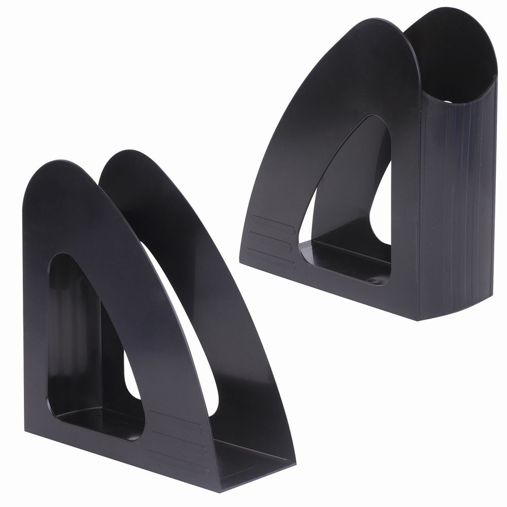 Лоток вертикальный для бумаг BRAUBERG "Delta", 240х90х240 мм, черный